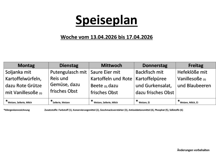 Speiseplan 17 8