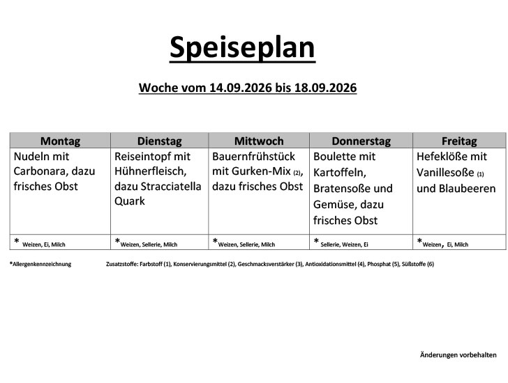 Speiseplan