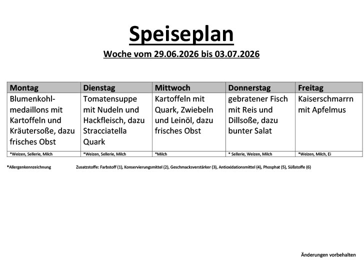 Speiseplan 31 3