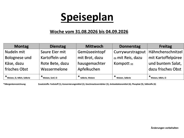 Speiseplan 5 8