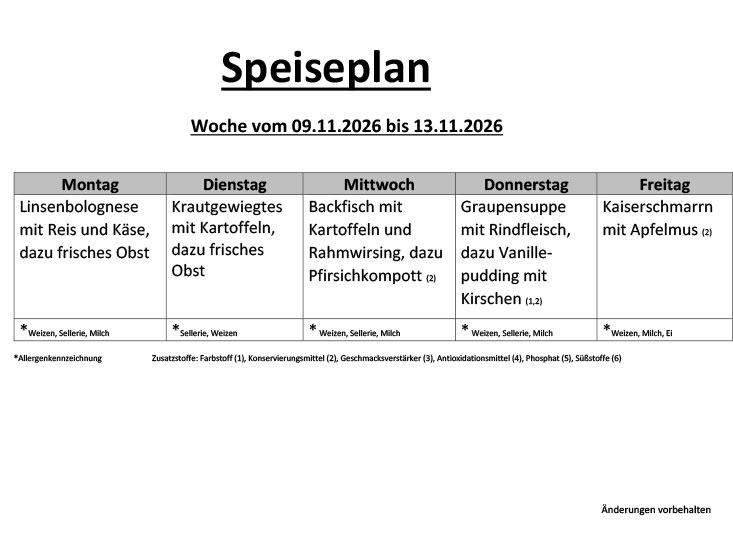 Speiseplan 12 8