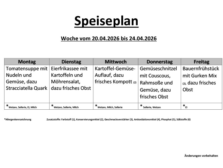Speiseplan 20 1